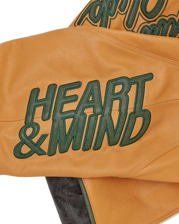 Club Cracked Leather Varsity Jacket - Image 8
