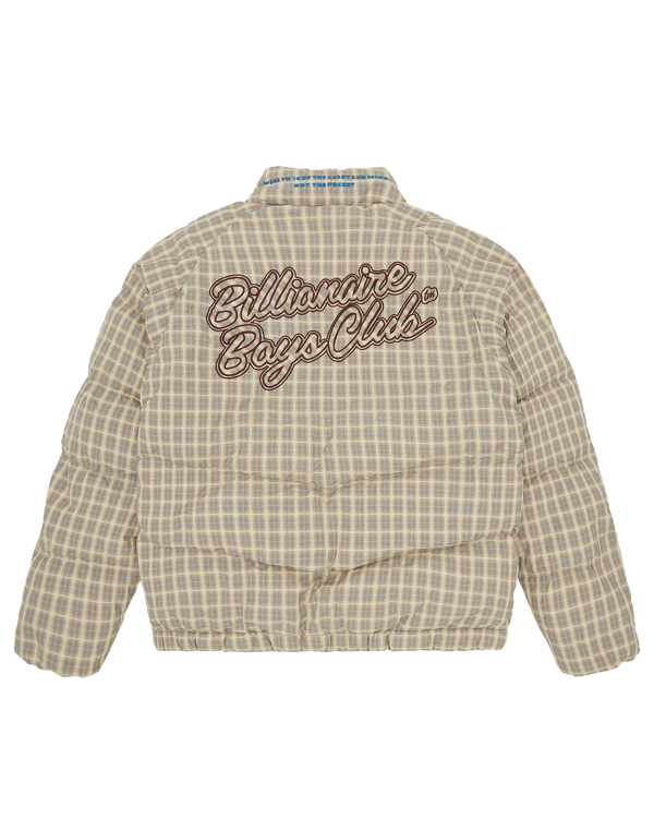 Script Nylon Check Puffer Jacket - Image 4