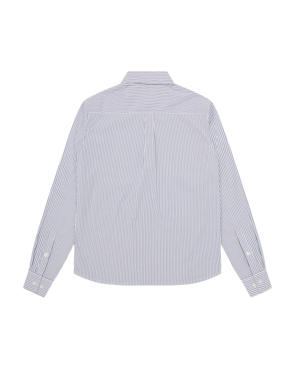 Burst Camo Half Print Poplin Stripe Shirt - Image 3