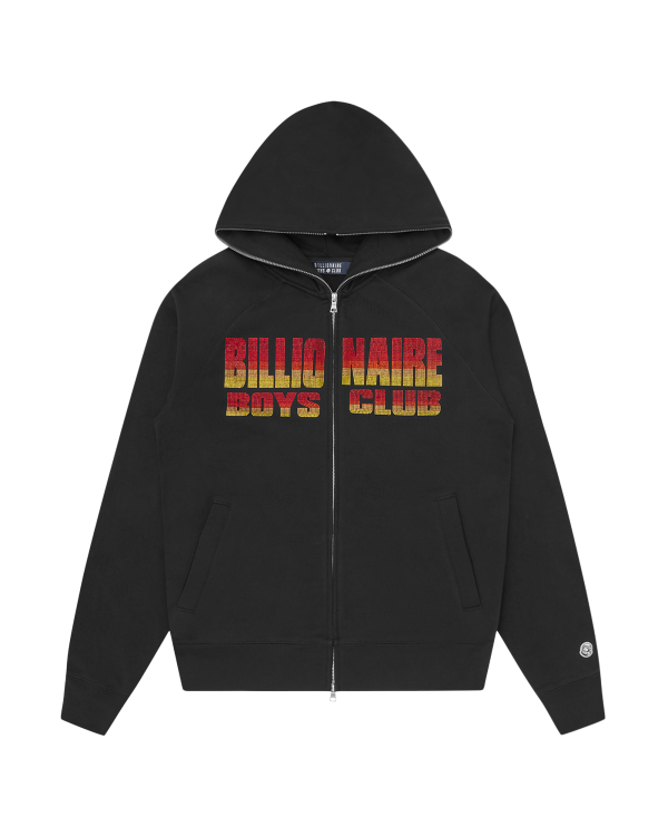 Straight Logo Gradient Diamonte Popover Hood
