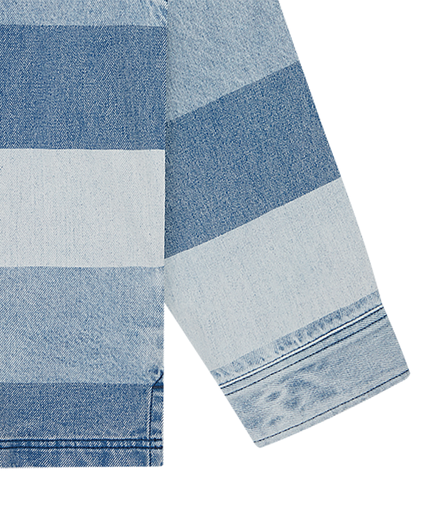 Script Denim Long Sleeve Rugby Shirt - Image 3