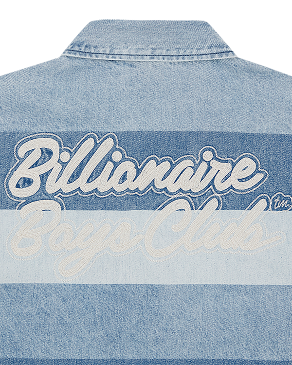 Script Denim Long Sleeve Rugby Shirt - Image 4