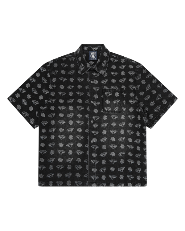 Diamonds & Dollars Oversized Denim Shirt