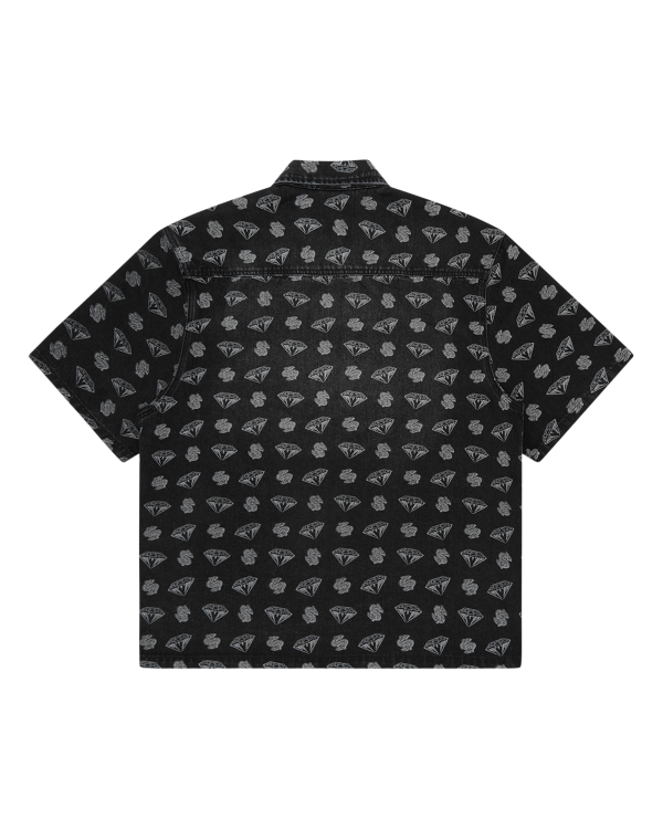 Diamonds & Dollars Oversized Denim Shirt - Image 2