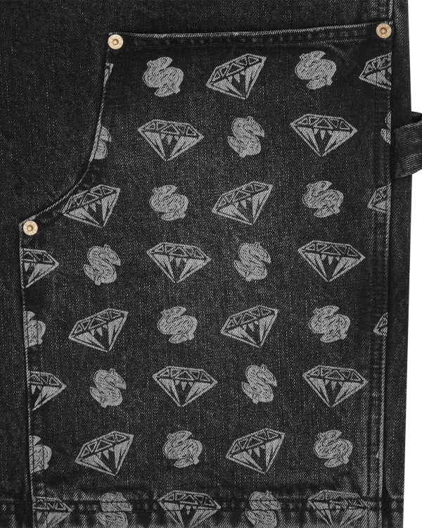 Diamonds & Dollars Denim Carpenter Short - Image 4