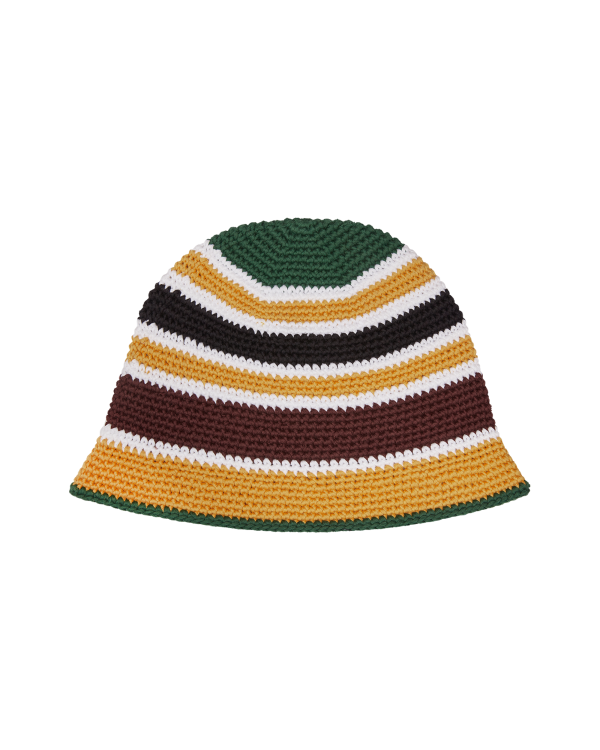 Crochet Stripe Bucket Hat - Image 2