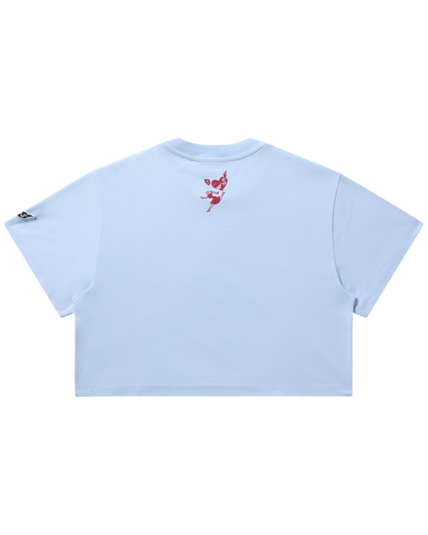 Womens Script Heart Cropped Tee - Image 2