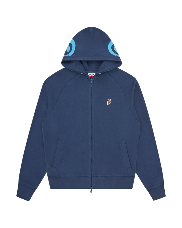 Gradient Smiley Zip Through Hood