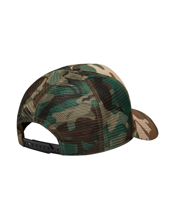 Running Dog Woodland Camo Trucker Cap - Image 2
