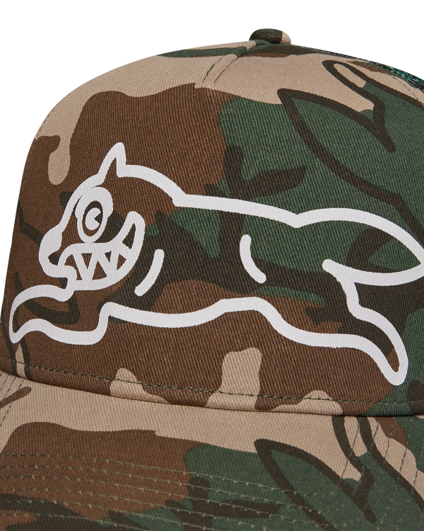 Running Dog Woodland Camo Trucker Cap - Image 3