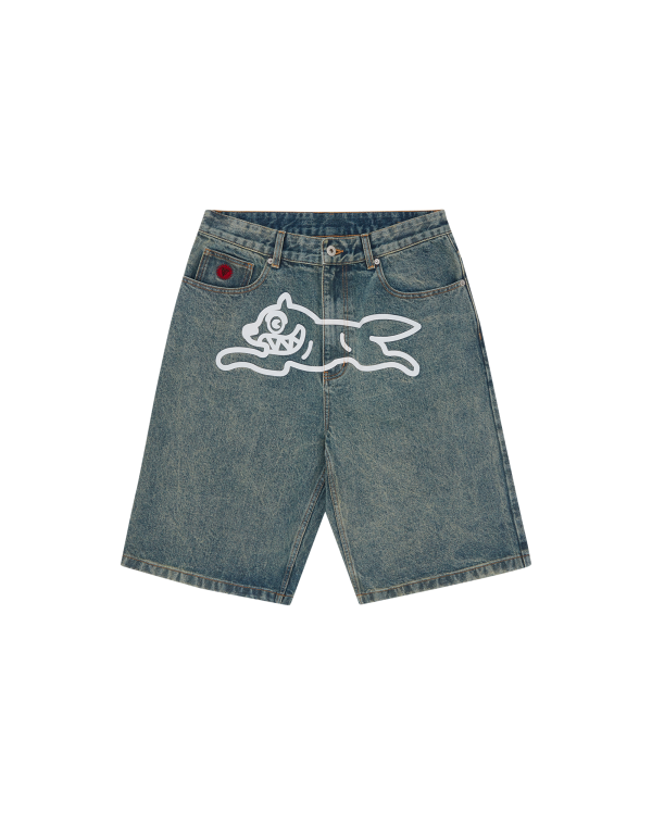 Running Dog Denim Shorts