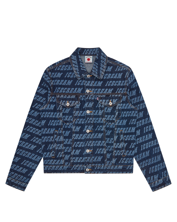Repeat Logo Denim Trucker Jacket