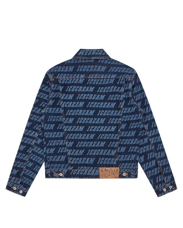 Repeat Logo Denim Trucker Jacket - Image 3