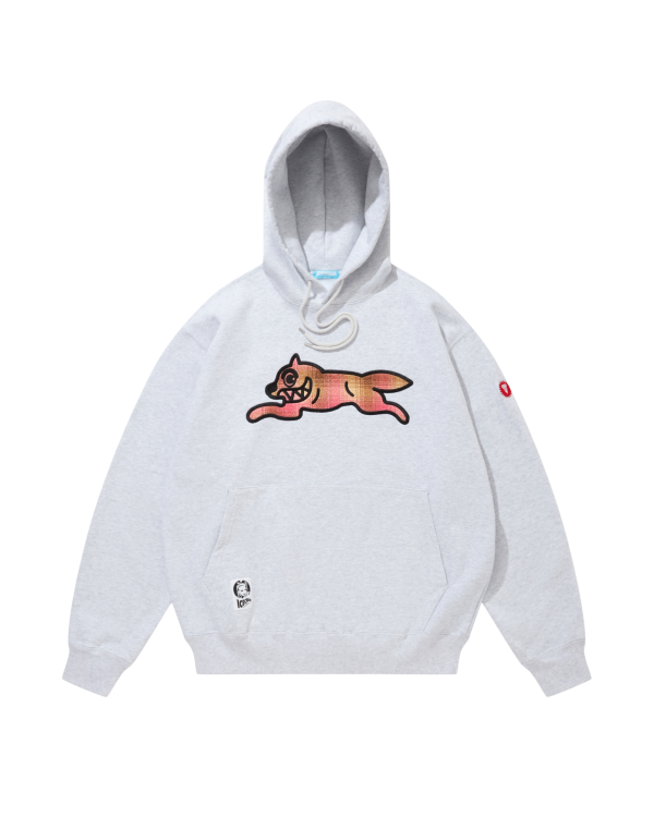 Applique Logo Hoodie Running Dog