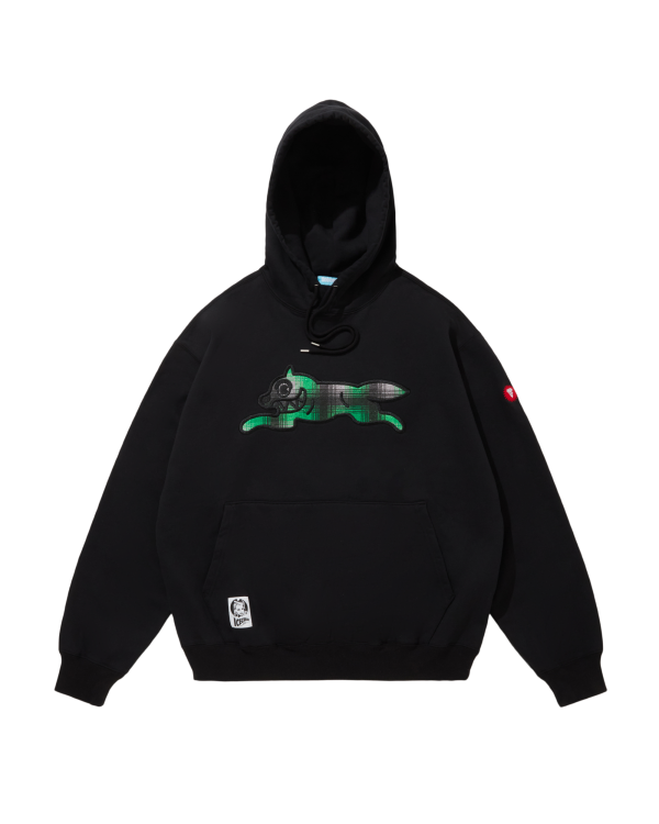 Applique Logo Hoodie Running Dog