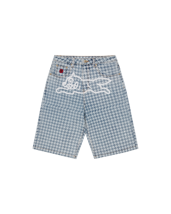 Womens Houndstooth Running Dog Shorts