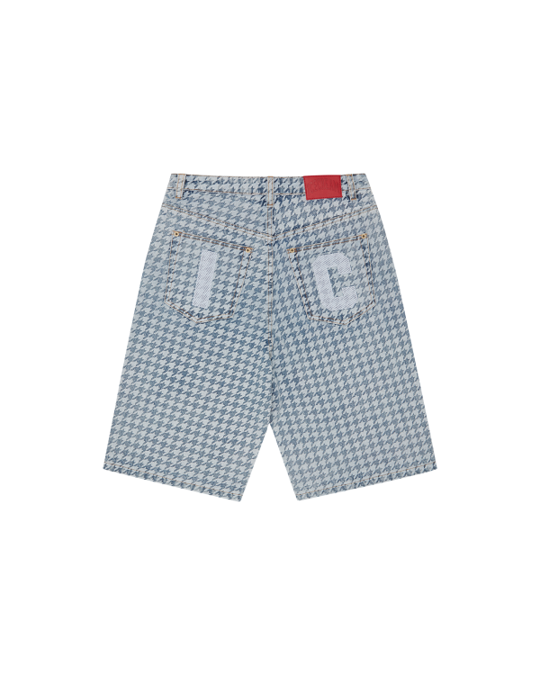 Womens Houndstooth Running Dog Shorts - Image 3