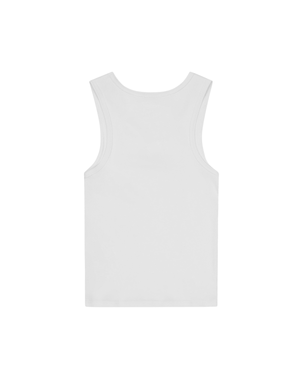 Womens Beaded Running Dog Ribbed Vest Top - Image 2