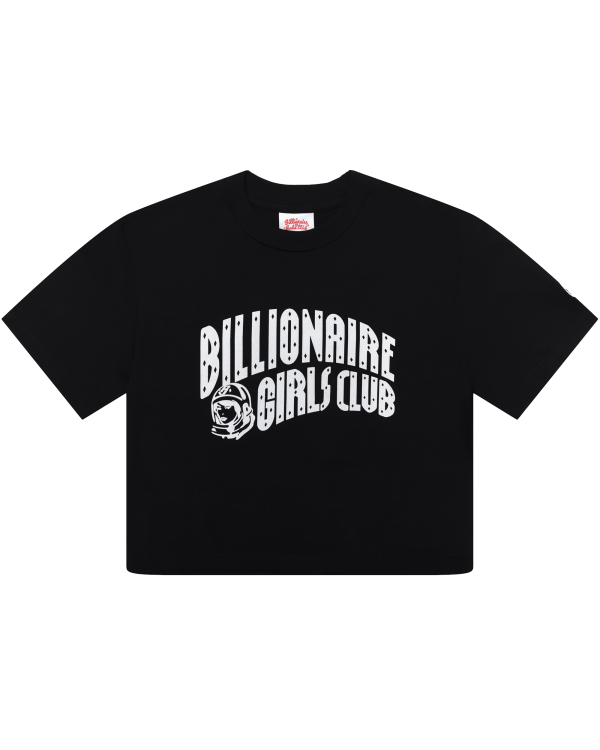 Womens Classic Curve Logo Cropped Tee