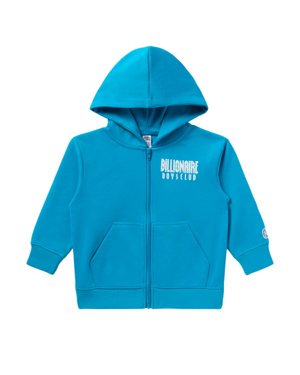 Kids Straight Font Zip Hoodie